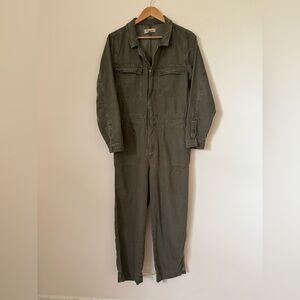 Madewell Olive Green Khaki Utility Jumpsuit